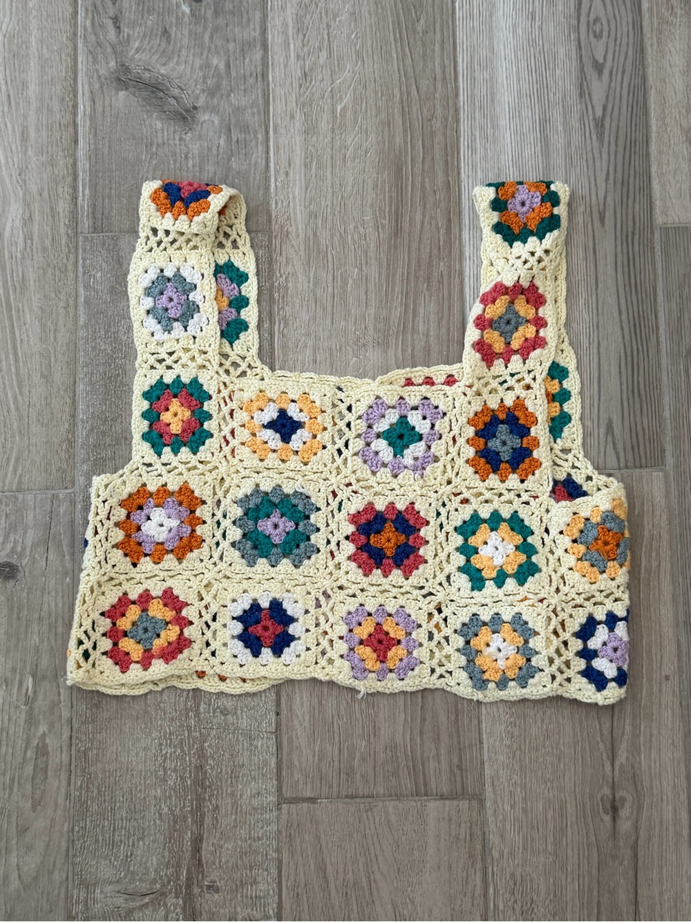 Handmade Crochet Granny Square Bag | One Size | Multicolor